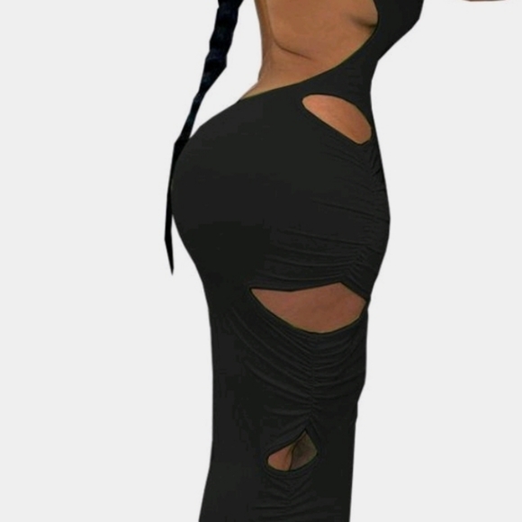 Bianca Midi Dress Black - Picture 3 of 5